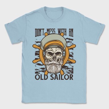 Sailor Skull Captain Illustration, Tricou Barbati (Unisex)