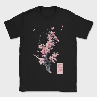 Sakura Branch Poster, Tricou Barbati (Unisex)