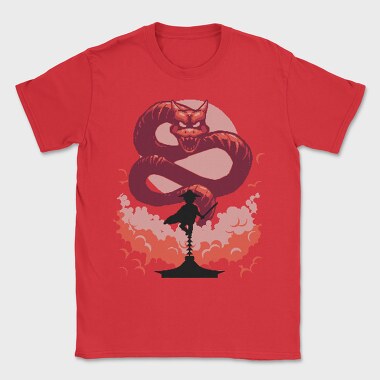 Samurai And Dragon Creature Pixel, Tricou Barbati (Unisex)