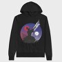 Samurai Warrior Under Moon Cut, Hanorac Oversize Barbati (Unisex)