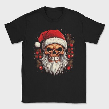 Santa Claus Skull, Tricou Barbati (Unisex)