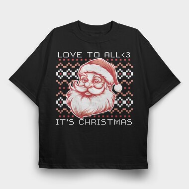 Santa Claus Throw Pillow, Tricou Oversize Barbati (Unisex)