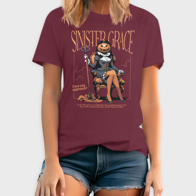 Sinister Grace Pumpkin Creepy, Tricou Barbati (Unisex)