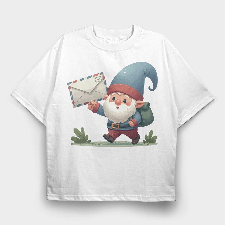 Delivery Gnome, Tricou Oversize Barbati (Unisex)