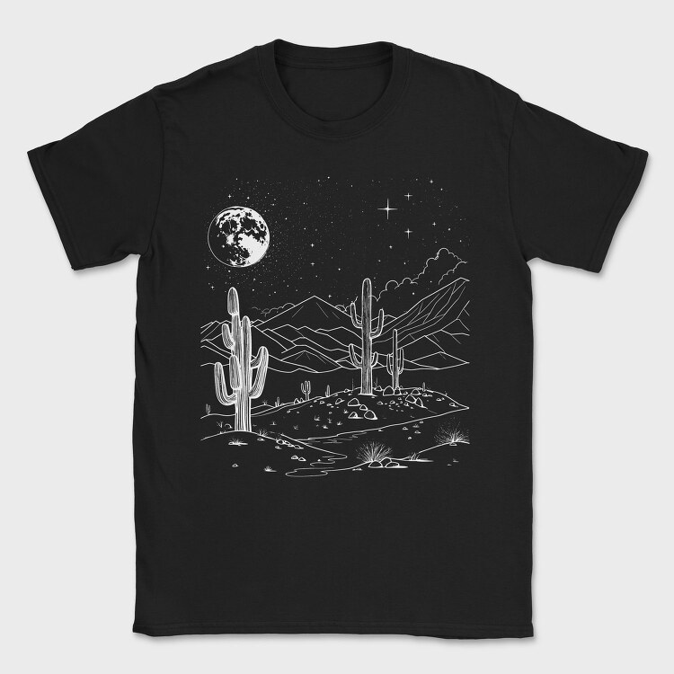 Desert And Cactus, Tricou Barbati (Unisex)