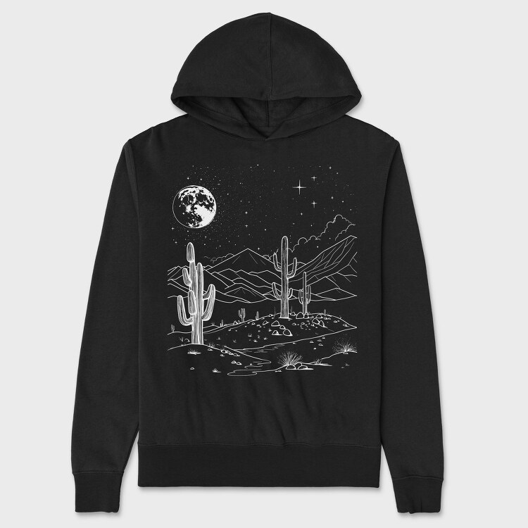 Desert And Cactus, Hanorac Oversize Barbati (Unisex)