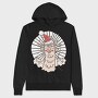 Santa Llama Hat, Hanorac Oversize Barbati (Unisex)
