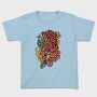 Traditional Japanese Tiger Floral, Tricou Copii