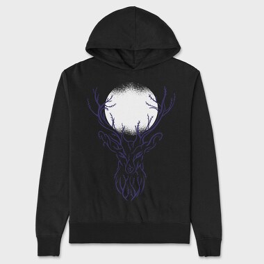 Tree Deer Branches, Hanorac Oversize Barbati (Unisex)