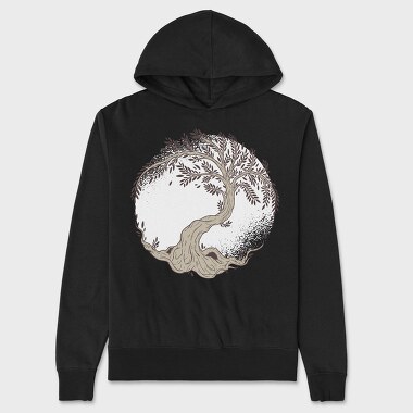 Tree Of Life Illustration, Hanorac Oversize Barbati (Unisex)