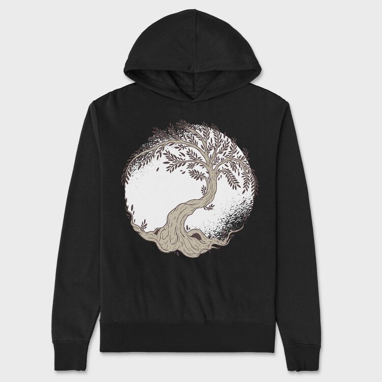 Tree Of Life Illustration, Hanorac Oversize Barbati (Unisex)