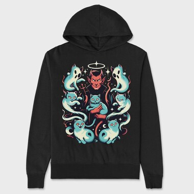 Devil And Ghost Cats, Hanorac Oversize Barbati (Unisex)