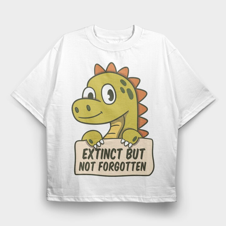 Dinosaur Conservation Extinct Dino Nc, Tricou Oversize Barbati (Unisex)