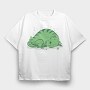 Dinosaur Sleeping T Rex, Tricou Oversize Barbati (Unisex)