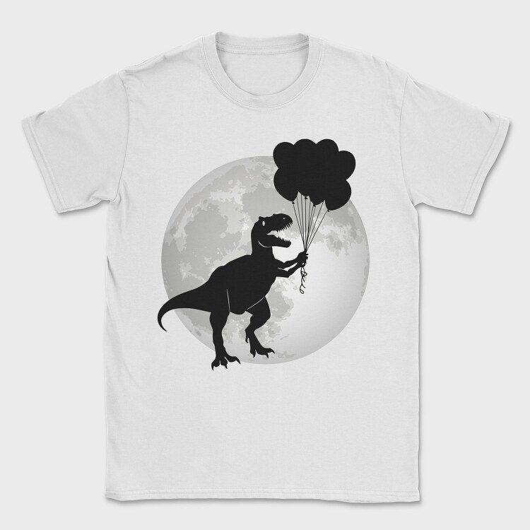 Dinosaur With Balloons T Rex, Tricou Barbati (Unisex)