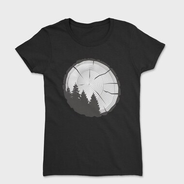 Tree Trunk Nature Rings, Tricou Femei
