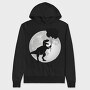 Dinosaur With Balloons T Rex, Hanorac Oversize Barbati (Unisex)