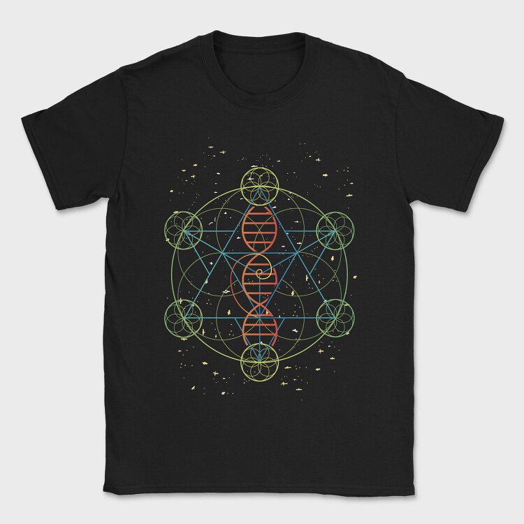Dna Geometric Flower Of Life, Tricou Barbati (Unisex)