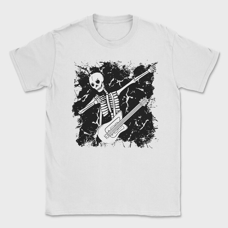 Dabbing Guitarrist Skeleton Dab Skeleton Guitar, Tricou Barbati (Unisex)