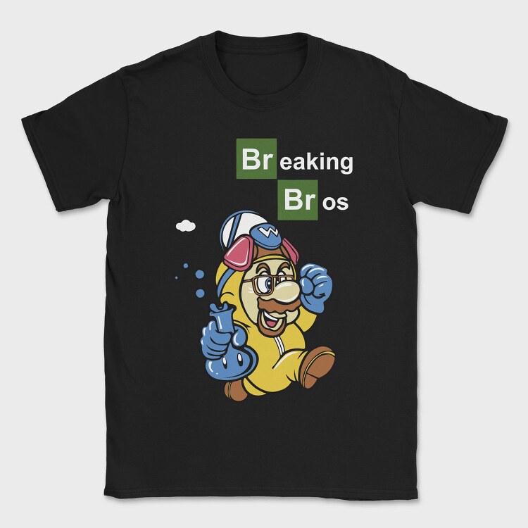 Breacking Bros Mario, Tricou Barbati (Unisex)
