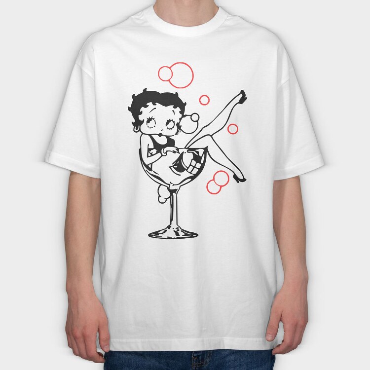 Betty Boop 69, Tricou Oversize Barbati (Unisex)