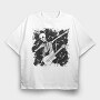 Dabbing Guitarrist Skeleton Dab Skeleton Guitar, Tricou Oversize Barbati (Unisex)
