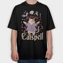 Satanic Cat Animal Magic Ritual Cute Goth 01, Tricou Oversize Barbati (Unisex)