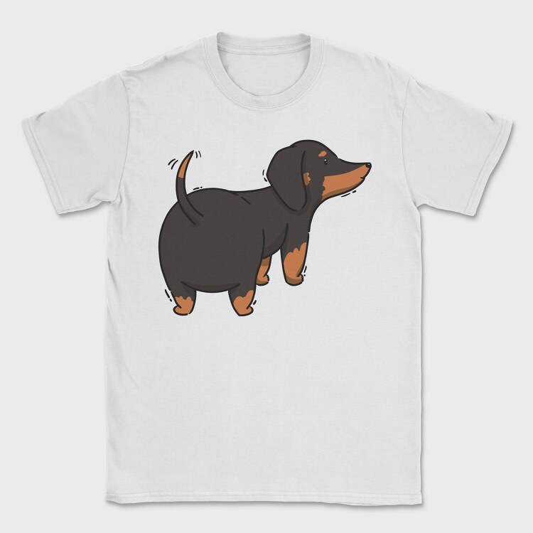 Dachshund Dog, Tricou Barbati (Unisex)