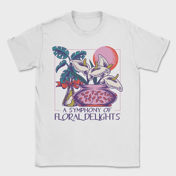 Flower Vase And Plants Tote, Tricou Barbati (Unisex)
