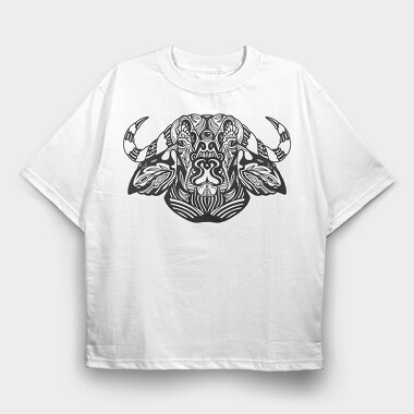 Tribal Ox, Tricou Oversize Barbati (Unisex)