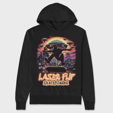 Trippy Skateboard Ufo Laserflip Skate, Hanorac Oversize Barbati (Unisex)