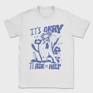 Woman With Flowers Cartoon Neurodiversity 01, Tricou Barbati (Unisex)