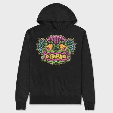 Zombie Face Halloween, Hanorac Oversize Barbati (Unisex)