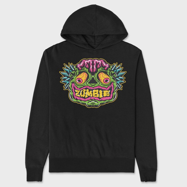 Zombie Face Halloween, Hanorac Oversize Barbati (Unisex)