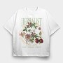 Flowers And Leaves Nature Cottagecore Herbology, Tricou Oversize Barbati (Unisex)