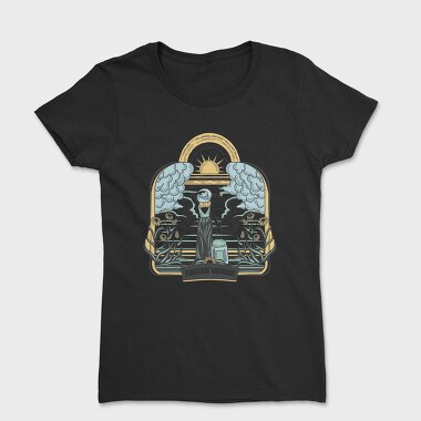 Woman With Suitcase Tote Wanderlust Forever Wander, Tricou Femei