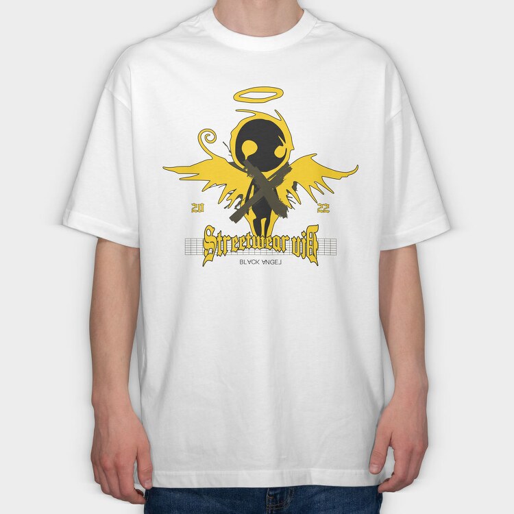Black Angel 1, Tricou Oversize Barbati (Unisex)