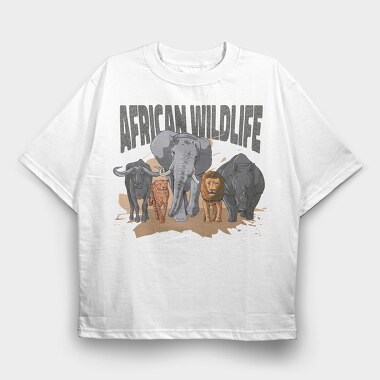 African Animals, Tricou Oversize Barbati (Unisex)