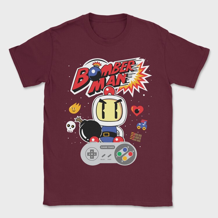 Bomberman, Tricou Barbati (Unisex)