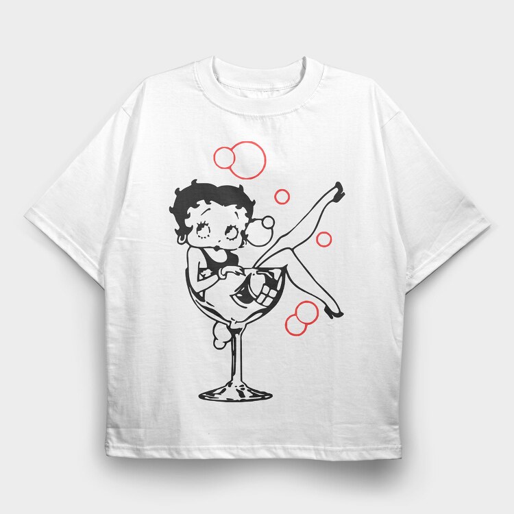 Betty Boop 69, Tricou Oversize Barbati (Unisex)