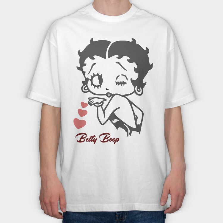 Betty Boop 66, Tricou Oversize Barbati (Unisex)