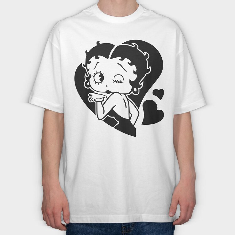 Betty Boop 54, Tricou Oversize Barbati (Unisex)
