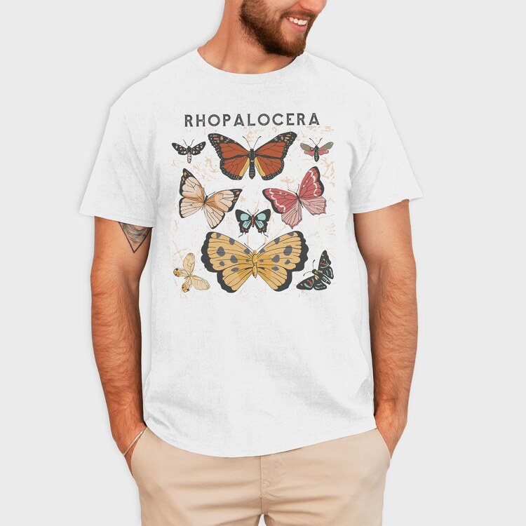 Rhopalocera, Tricou Barbati (Unisex)