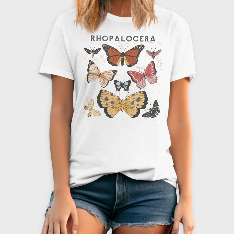 Rhopalocera, Tricou Barbati (Unisex)