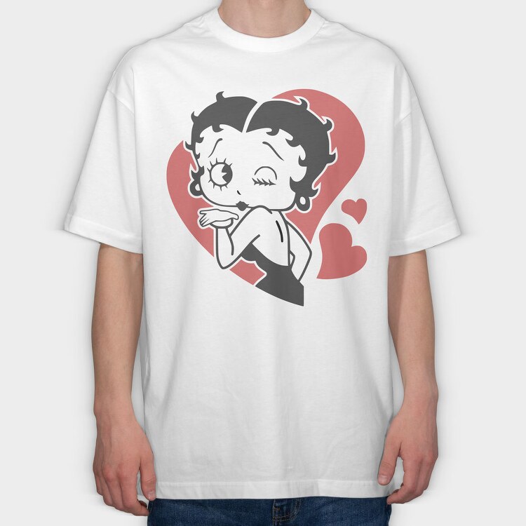 Betty Boop 64, Tricou Oversize Barbati (Unisex)