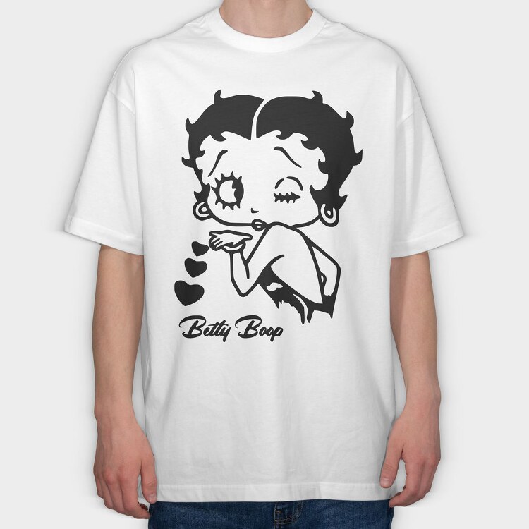 Betty Boop 56, Tricou Oversize Barbati (Unisex)