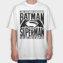 Batman Superman, Tricou Oversize Barbati (Unisex)