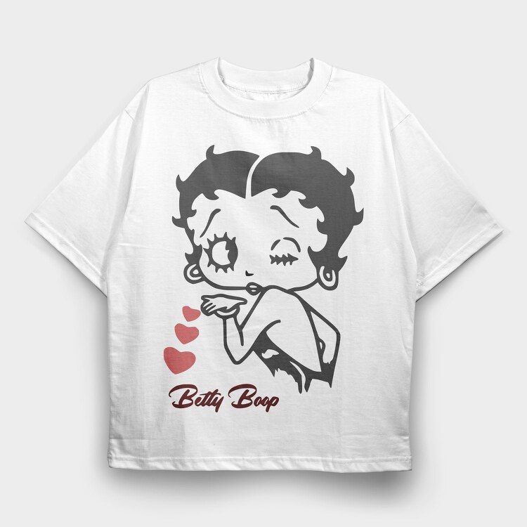 Betty Boop 66, Tricou Oversize Barbati (Unisex)