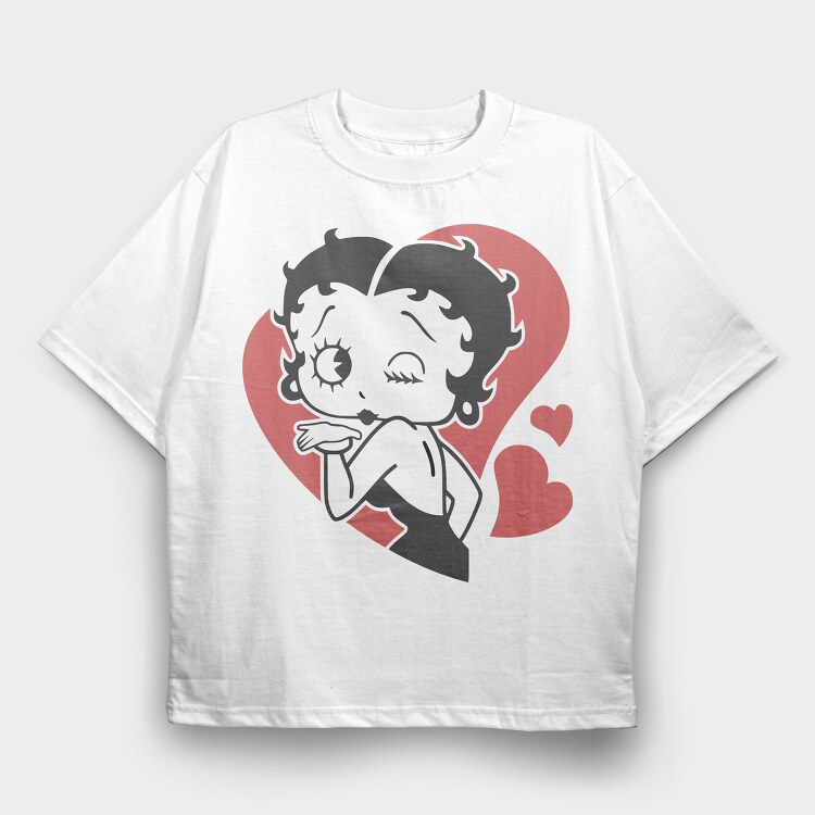 Betty Boop 64, Tricou Oversize Barbati (Unisex)