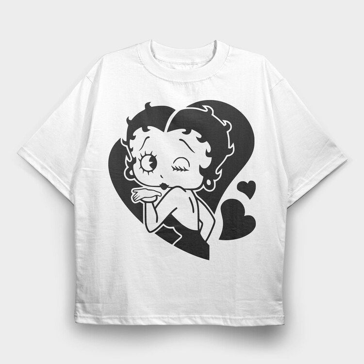Betty Boop 54, Tricou Oversize Barbati (Unisex)
